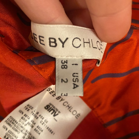 See by Chloé retro red mini skirt size 2 - Picture 9 of 13